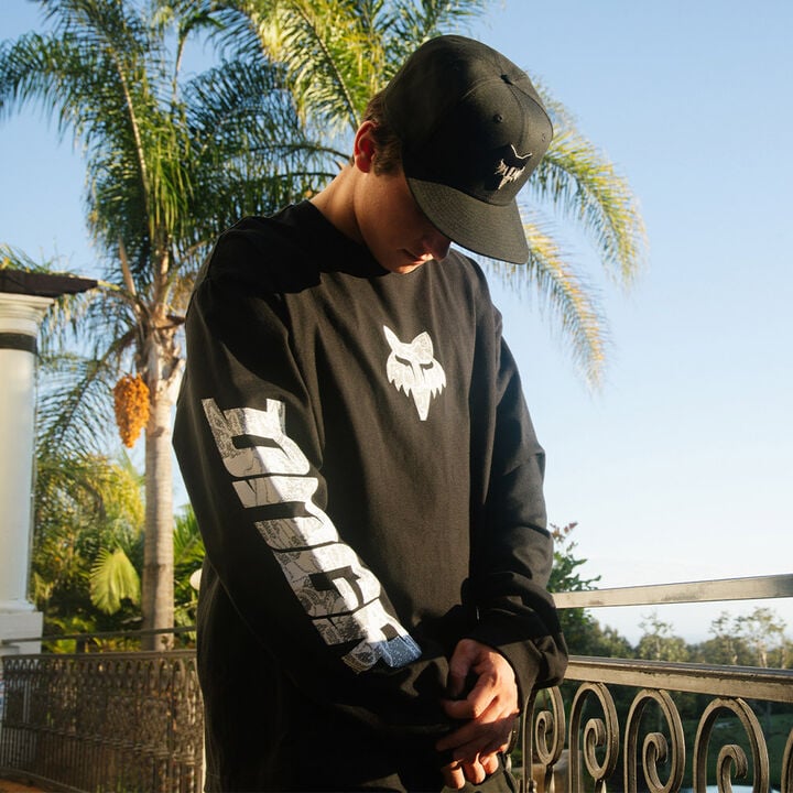 Haiden Deegan with a Fox long sleeve tee