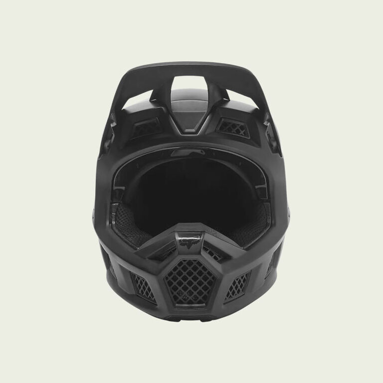 Black V3RS motocross helmet on a white background.