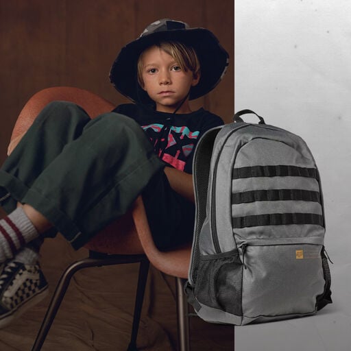 Girl in a white and red Fox hoodie.