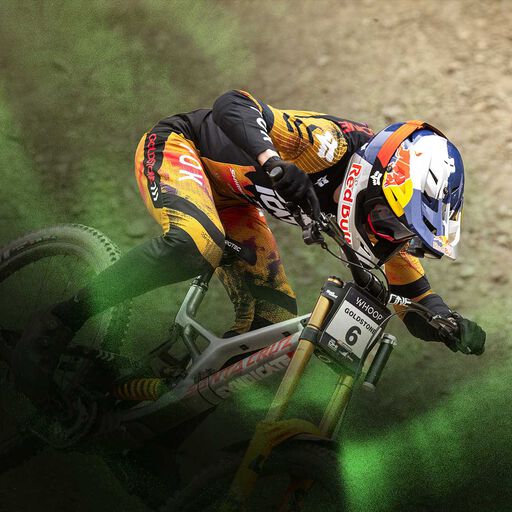 Drew Adams racing in a motocross track