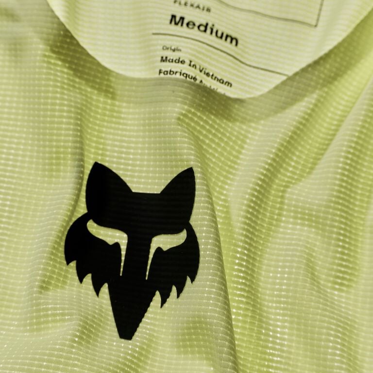 Close up of fabric with Fox logo