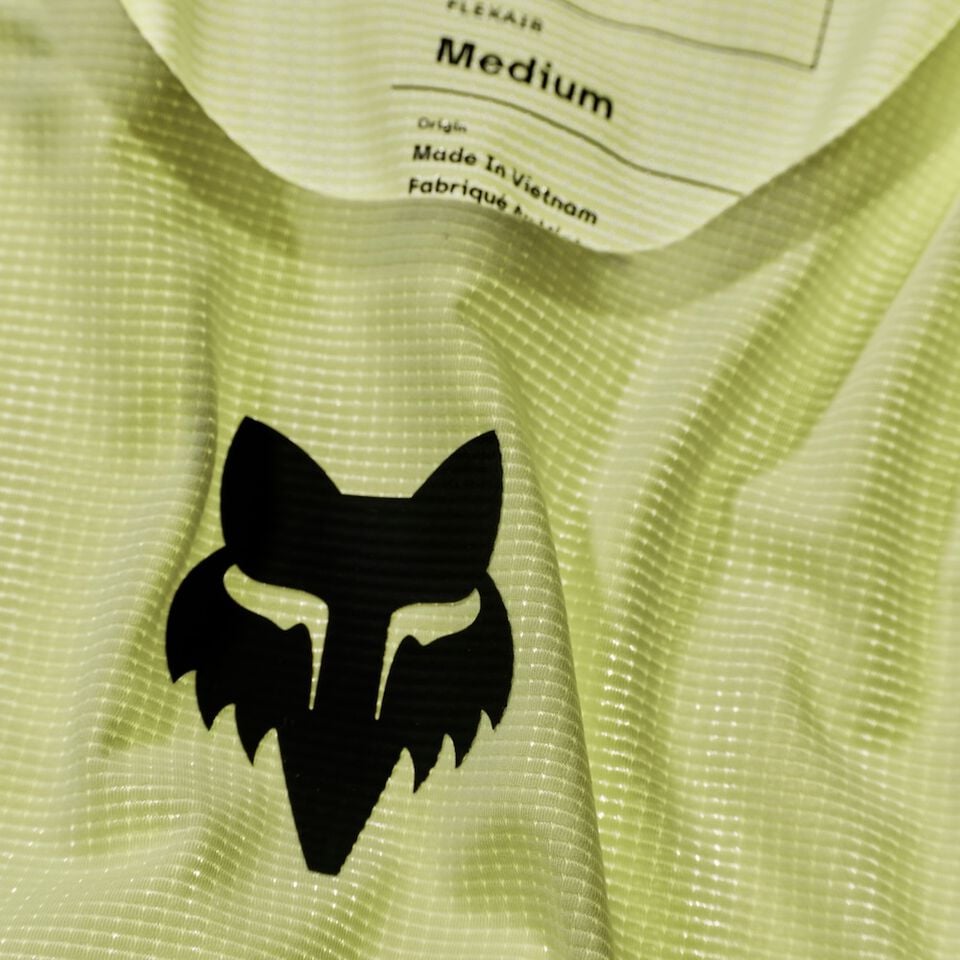 Close up of fabric with Fox logo