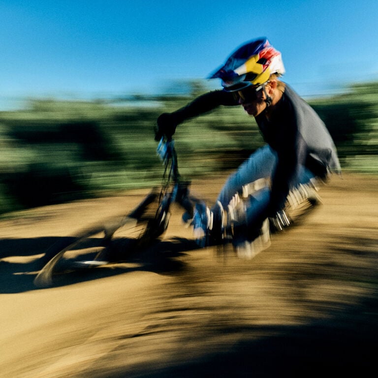 Close up of person on MTB Bike