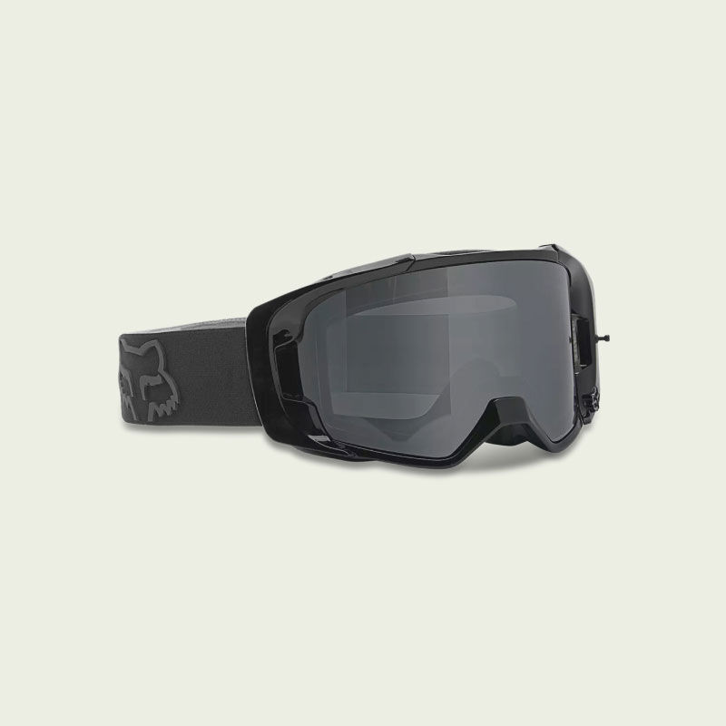 Black, blue, and neon green dirt bike glove. 