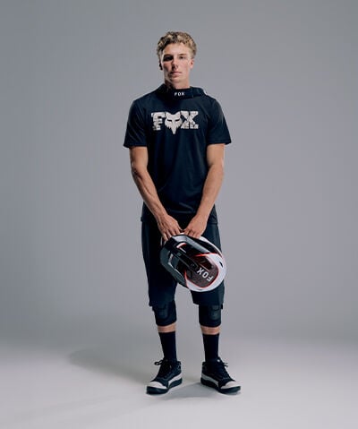 Model wearing Defend Collection