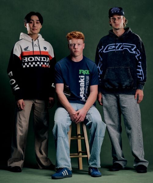 Three athletes in fox gear