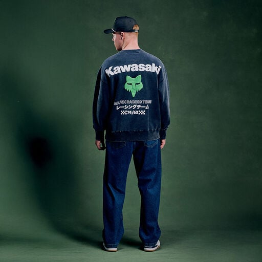 Rider in Kawasaki sweater