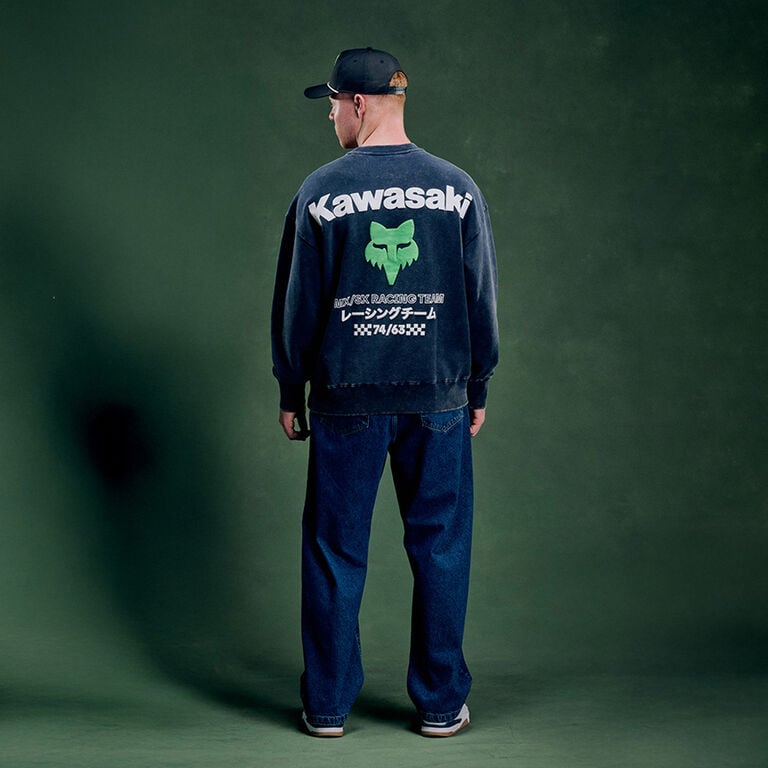 Rider in Kawasaki sweater