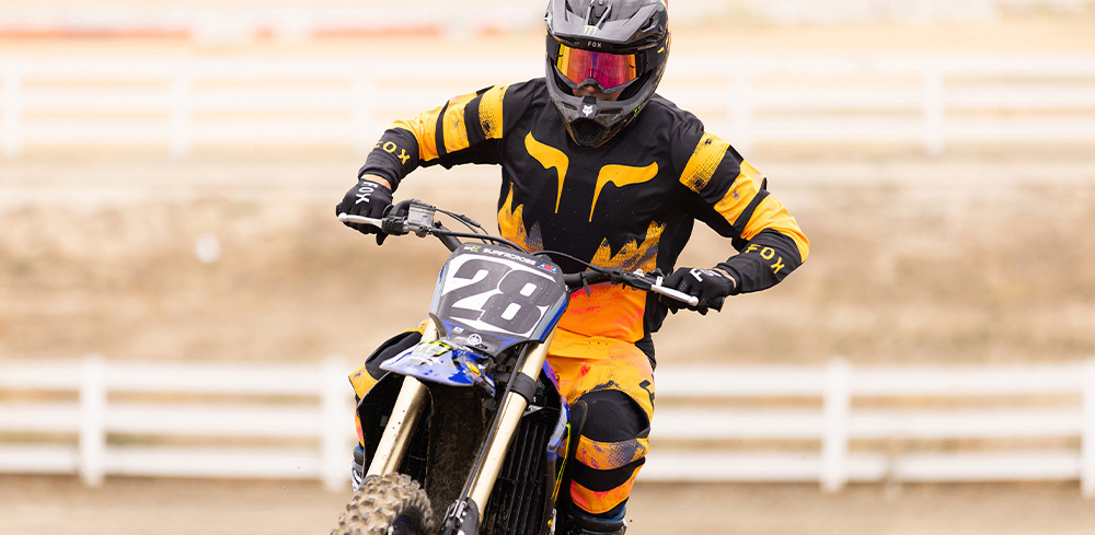 Motocross rider wearing 180 one