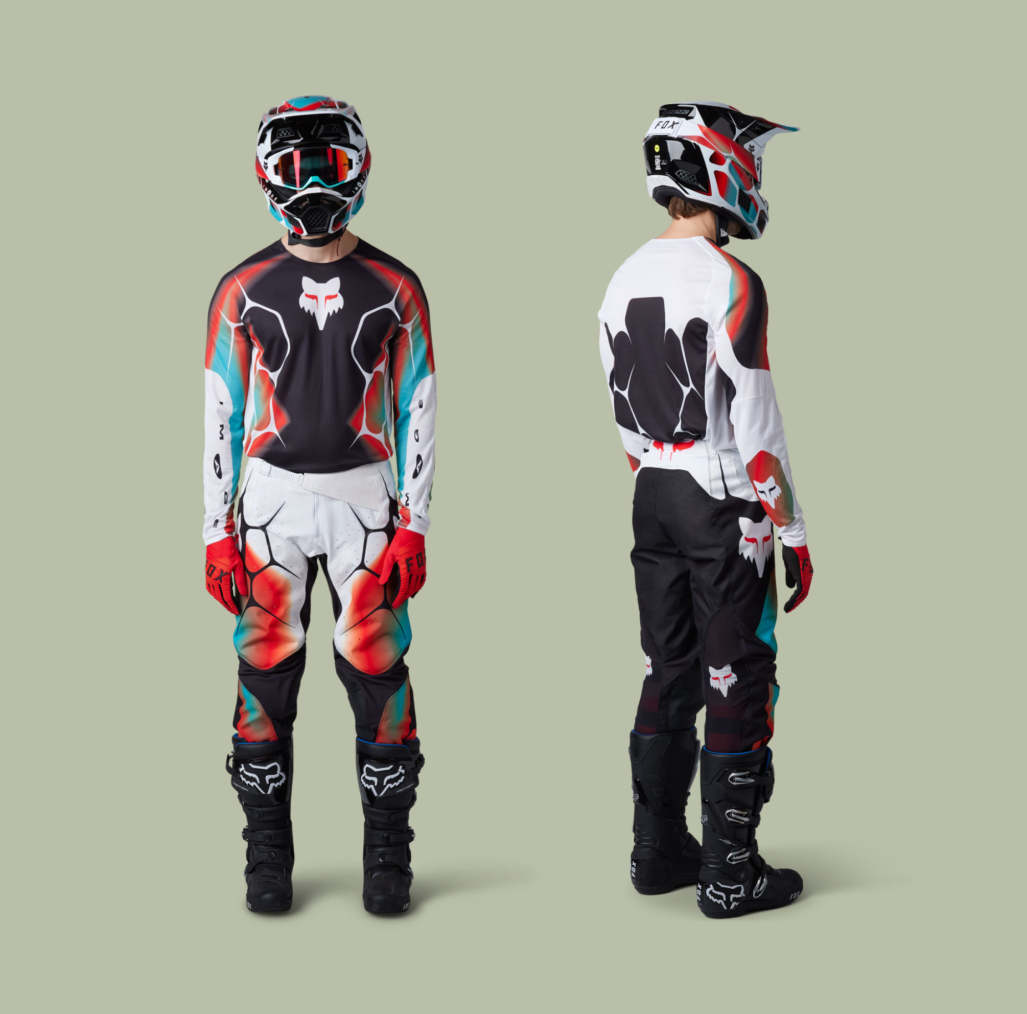 Two models wearing 360 racewear.