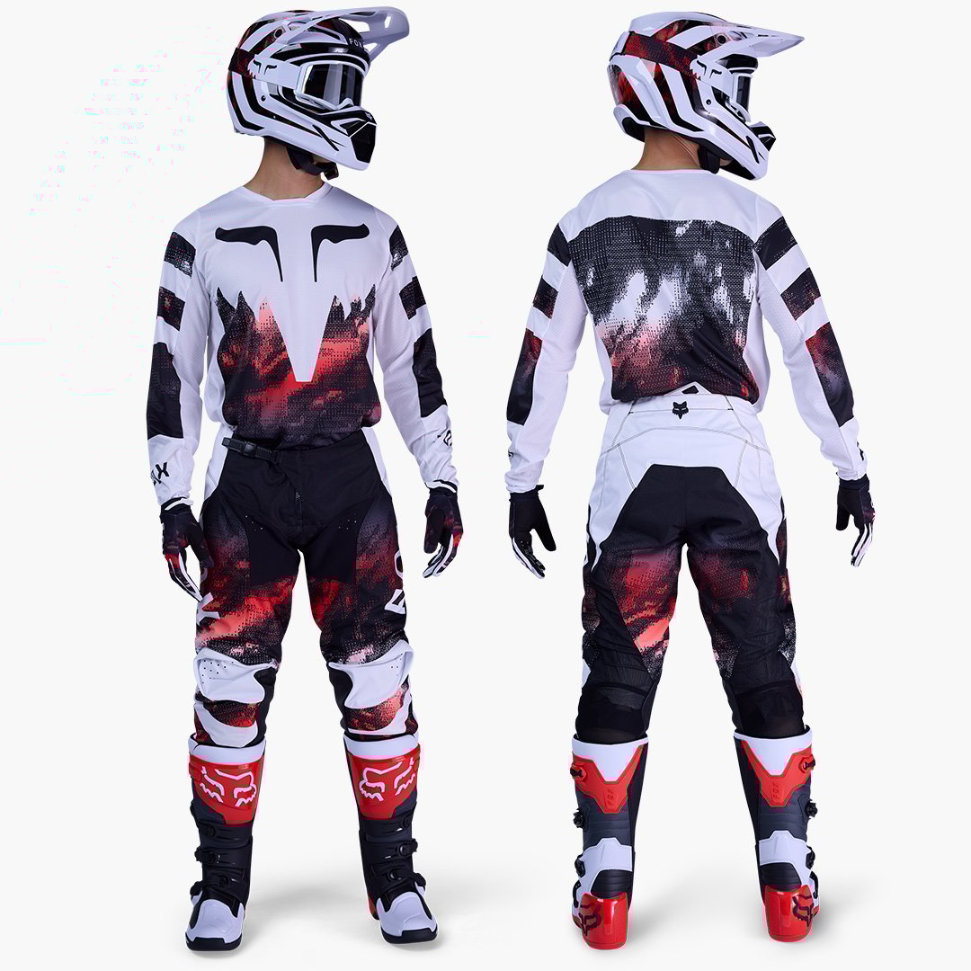 180 Kairos — White/Fluorescent Red